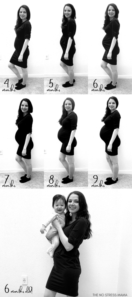 Baby Bump Progression Collage Inspiration - The No Stress Mama